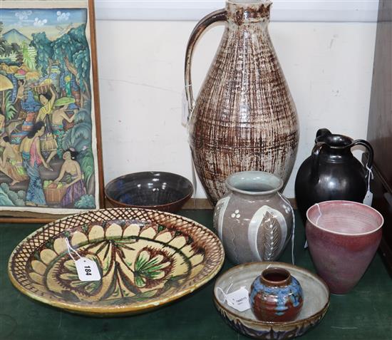 Barbara Cass (1921-1992), a large stoneware pitcher and sundry studio ceramics,